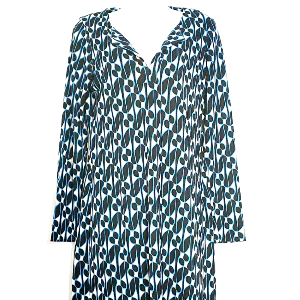 Diane Von Furstenberg Blue & Black Dress